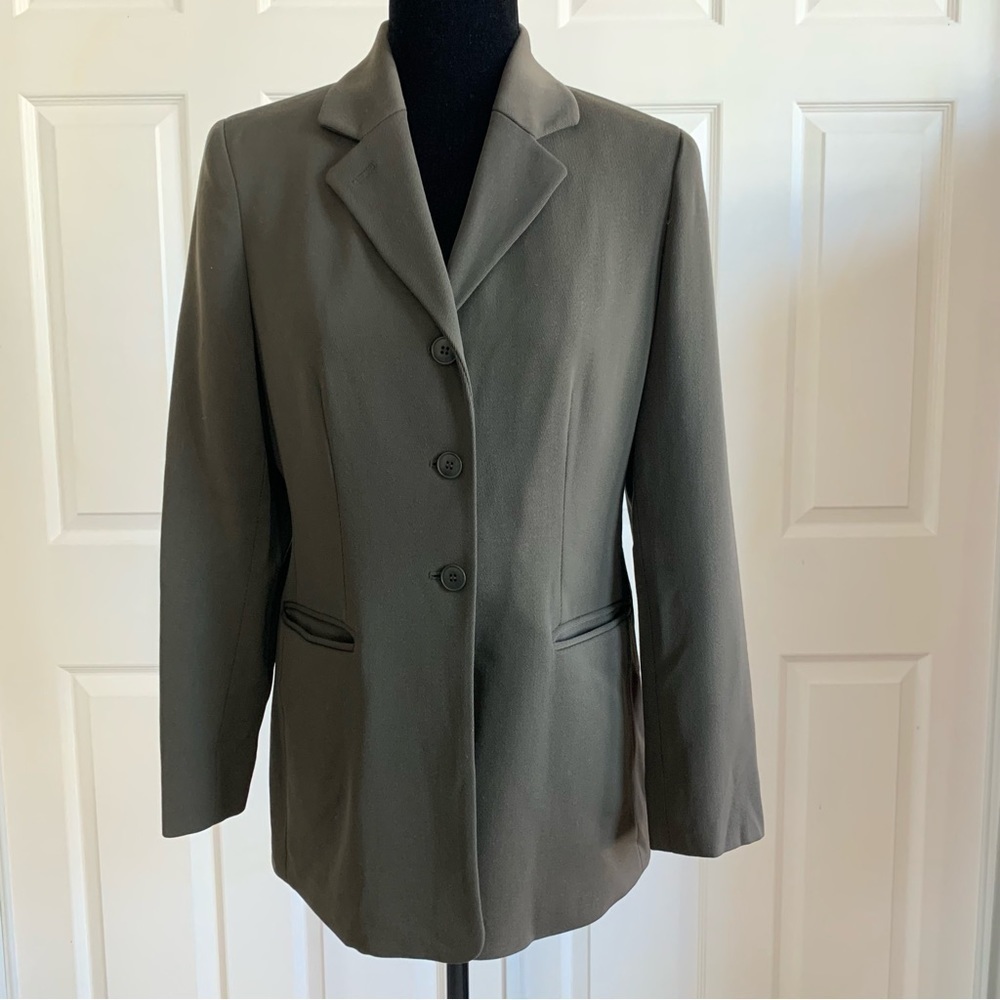 Jones New York Vintage olive Green Wool Blazer